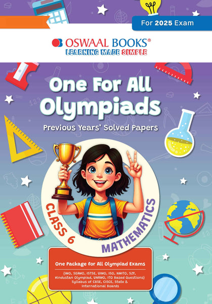 One for All Olympiads Chapter-wise Previous Years' Solved Papers, Prep-Guide Class 6 Mathematics For 2025 Exam