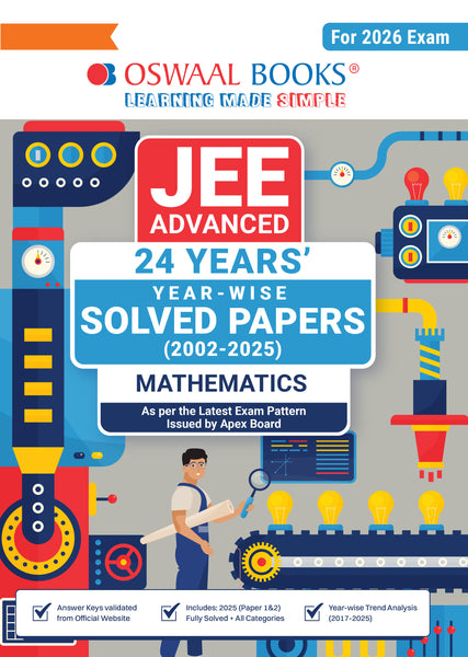 JEE Advanced 24 Years' Solved Papers | Year-Wise (2002-2025) Mathematics (For 2026 Exam)