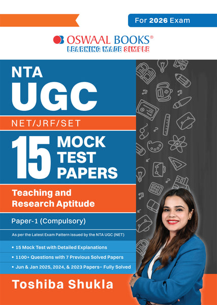 NTA UGC NET / JRF / SET Paper-1|15 Mock Test Papers| Teaching & Research Aptitude (Compulsory)| (For 2026 Exam)