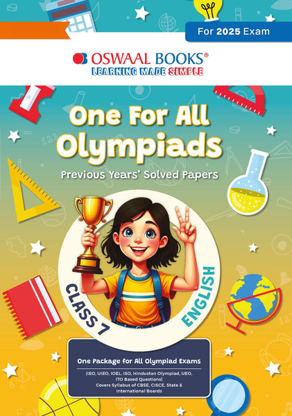 One for All Olympiads Chapter-wise Previous Years' Solved Papers, Prep-Guide Class 7 English For 2025 Exam
