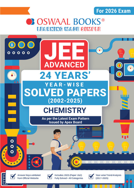JEE Advanced 24 Years' Solved Papers | Year-Wise (2002-2025) Chemistry (For 2026 Exam)