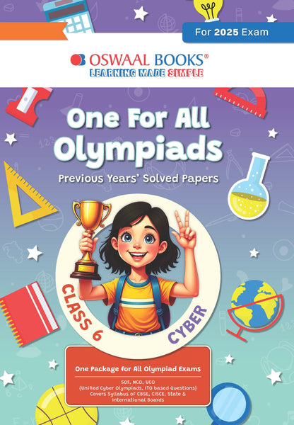 One for All Olympiads Chapter-wise Previous Years' Solved Papers, Prep-Guide Class 6 Cyber For 2025 Exam