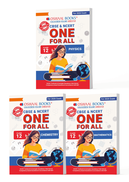CBSE & NCERT One for All Class 12 Set of 3 Books Physics, Chemistry and Maths | For 2026 Board Exams
