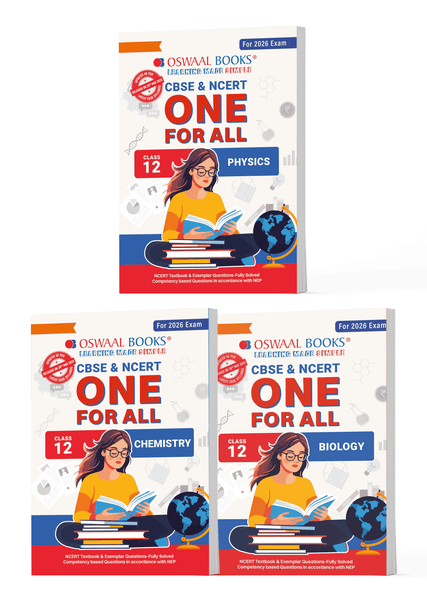 CBSE & NCERT One for All Class 12 Set of 3 Books Physics, Chemistry and Biology | For 2026 Board Exams