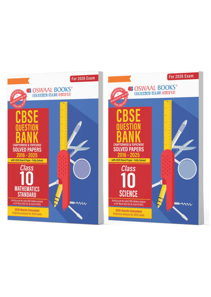 CBSE Question Bank Class 10 Set of 2 Books Maths Standard & Science Chapterwise & Topicwise Solved Papers For 2026 Board Exams