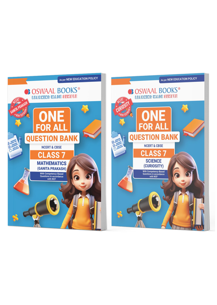 One For All Question Banks NCERT & CBSE Class 7 (Set of 2 Books) Mathematics & Science (For Latest Exam)