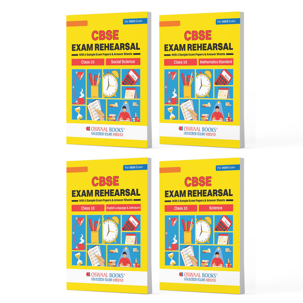 CBSE Exam Rehearsal Class 10 (Set of 4 Books) Maths Standard, Science, Social Science & English For 2025 Board Exam
