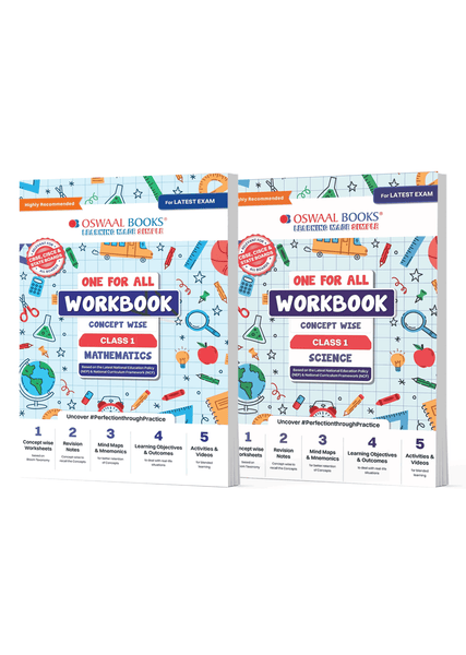 One For All Workbook Concept Wise Class-1 Math & Science (Set Of 2 Books) (For Latest Exam)