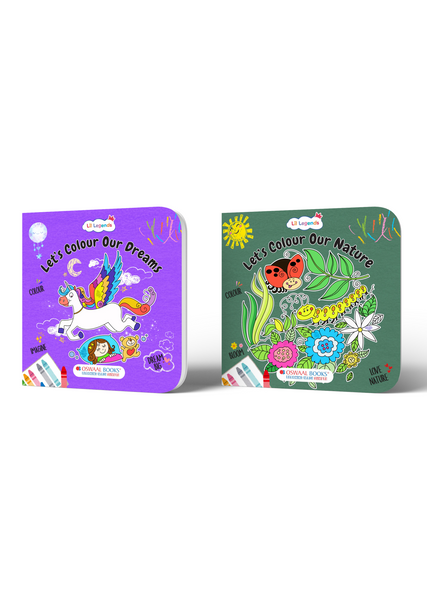 Dreams & Nature Colouring Book Set – 2 Kids Activity Books for Creative Learning & Fun