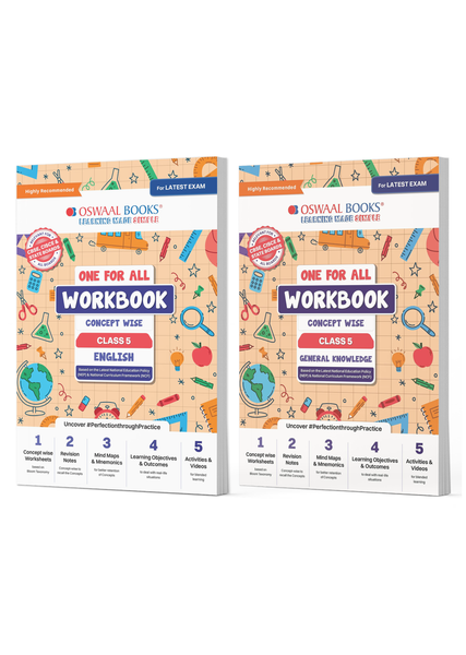One For All Workbook Concept Wise Class-5 English & General Knowledge (Set Of 2 Books) (For Latest Exam)