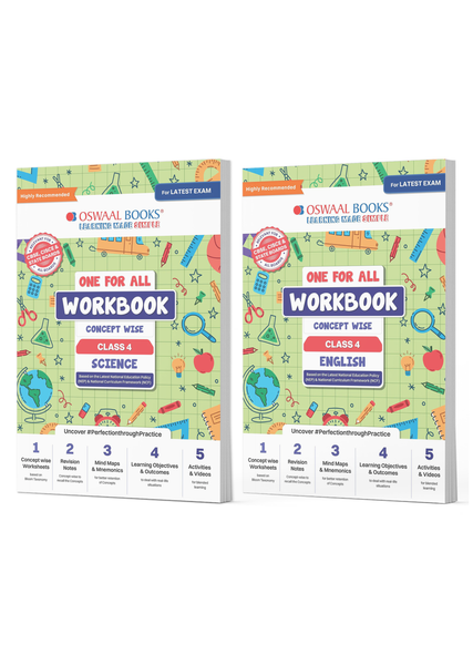 One For All Workbook Concept Wise Class-4 Science & English (Set Of 2 Books) (For Latest Exam)