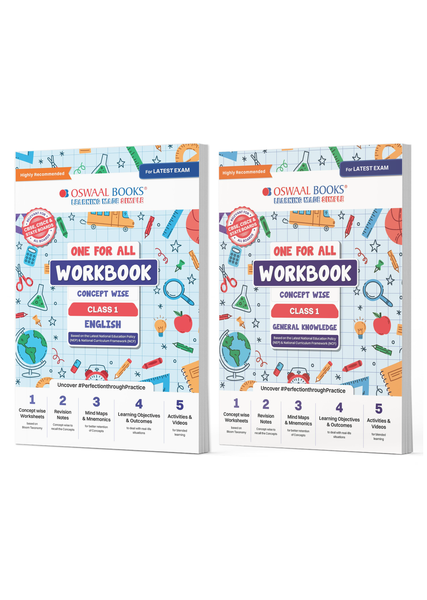One For All Workbook Concept Wise Class-1 English & General Knowledge (Set Of 2 Books) (For Latest Exam)
