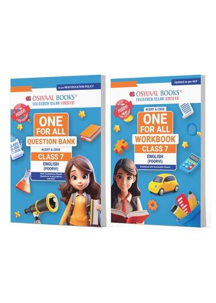 One For All Question Bank + One For All Workbook (NCERT & CBSE) Class 7 English (Set of 2 Books) | Updated As Per NCF For Latest Exam