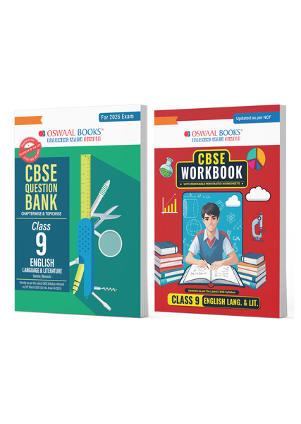 CBSE Question Bank + CBSE Workbook Class 9 English Language & Literature (Set of 2 Books) Updated As Per NCF For Latest Exam