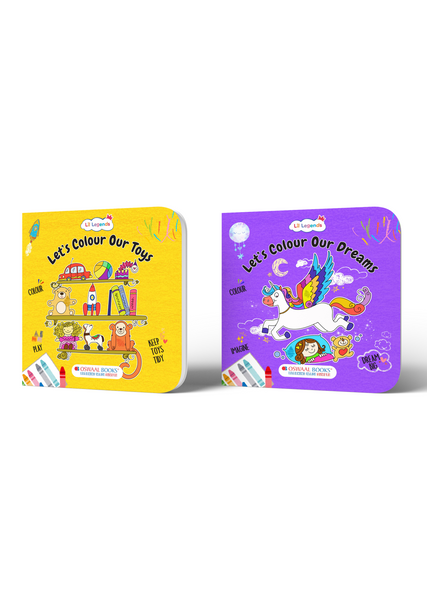 Toys & Dreams Colouring Book Set – 2 Kids Activity Books for Creative Learning & Fun