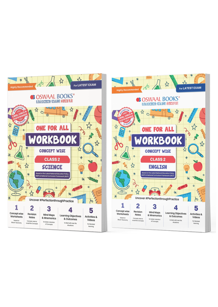 One For All Workbook Concept Wise Class-2 Science & English (Set Of 2 Books) (For Latest Exam)
