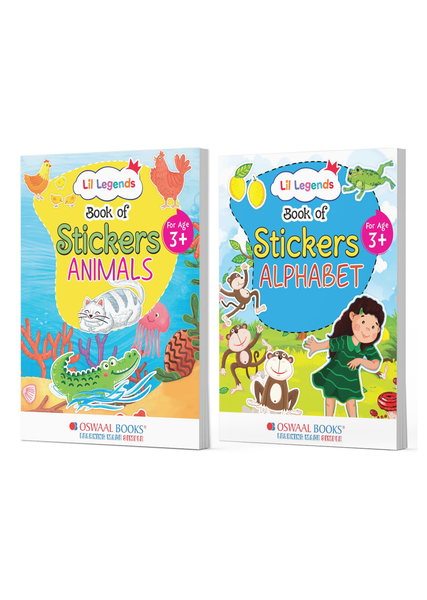 Sticker Books for Kids Age 3+ | Animals & Alphabet Combo | Early Learning Fun