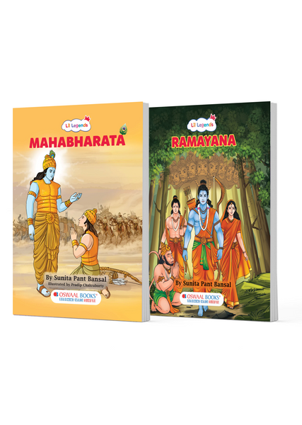 Ramayan & Mahabharat 2‑Book Padded Story Set for Kids Age 7+ | Sunita Pant Bansal | Illustrated Indian Mythology Tales & Bedtime Stories