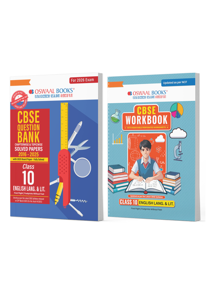 CBSE Question Bank + CBSE Workbook Class 10 English Language & Literature (Set of 2 Books) Updated As Per NCF For Latest Exam