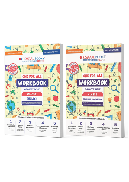 One For All Workbook Concept Wise Class-2 English & General Knowledge (Set Of 2 Books) (For Latest Exam)