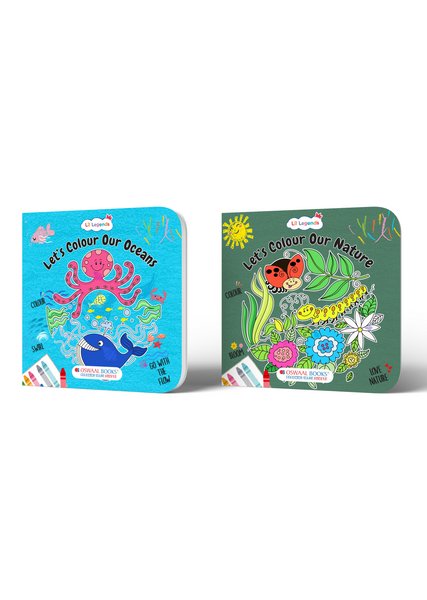 Ocean & Nature Colouring Book Set – 2 Kids Activity Books for Creative Learning & Fun