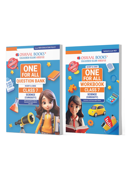 One For All Question Bank + One For All Workbook (NCERT & CBSE) Class 7 Science (Set of 2 Books) | Updated As Per NCF For Latest Exam