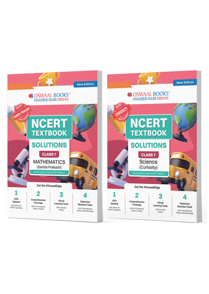 NCERT Textbook Solutions Class 7 Mathematics & Science | Set of 2 Books | For Latest Exam