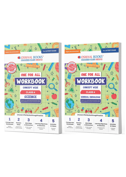 One For All Workbook Concept Wise Class-4 Science & General Knowledge (Set Of 2 Books) (For Latest Exam)