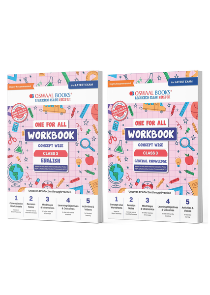One For All Workbook Concept Wise Class-3 English & General Knowledge (Set Of 2 Books) (For Latest Exam)