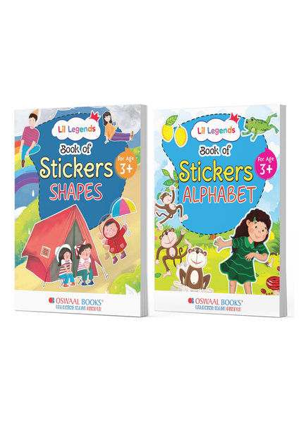 Sticker Books for Kids Age 3+ | Shapes & Alphabet Combo | Early Learning Fun