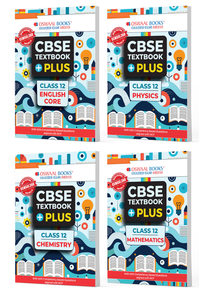 CBSE Textbook Plus for English Core, Physics, Chemistry & Mathematics Class 12 (Set of 4 Books) For 2026 Exam