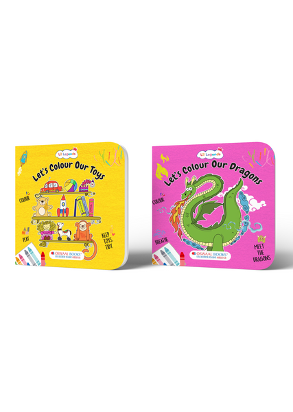 Toys & Dragons Colouring Book Set – 2 Kids Activity Books for Creative Learning & Fun
