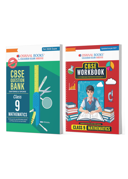 CBSE Question Bank + CBSE Workbook Class 9 Mathematics (Set of 2 Books) Updated As Per NCF For Latest Exam