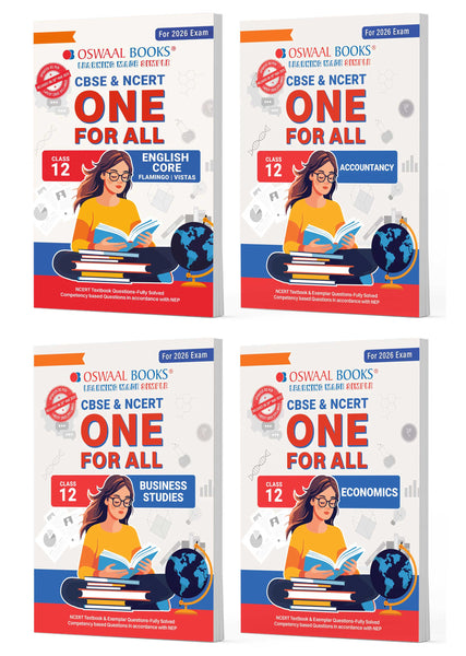 CBSE & NCERT One for All | Class 12 | English | Accountancy | Business Studies | Economics (Set of 4 Books) For 2026 Board Exam