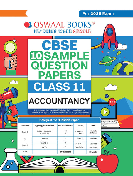 CBSE Sample Question Papers Class 11 Accountancy Book (For 2025 Exam)