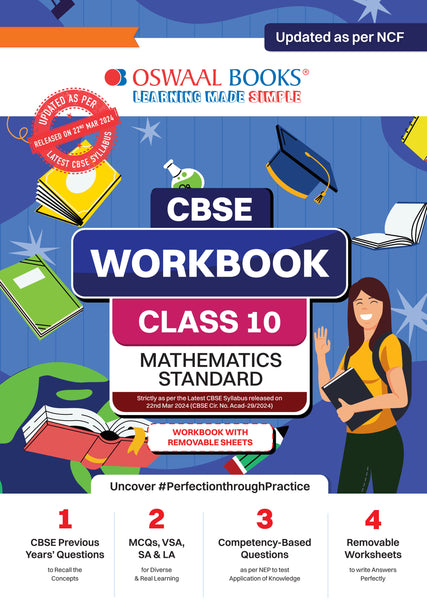 CBSE Workbook Class 10 Mathematics Standard | Updated as per NCF | For Latest Exam