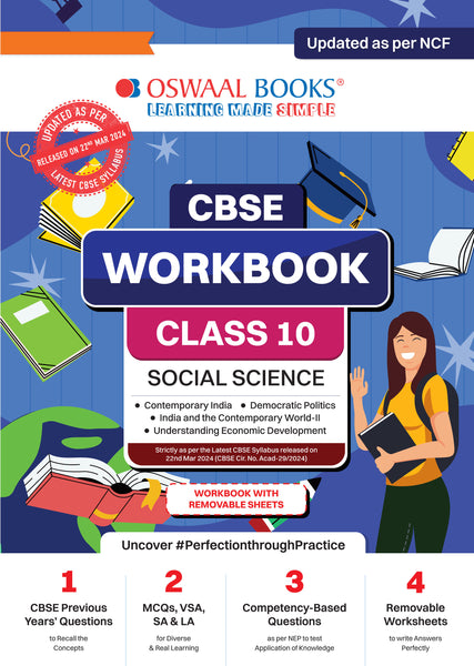 CBSE Workbook | Social Science | Class 10 | Updated as per NCF | For better results | For Latest Exam