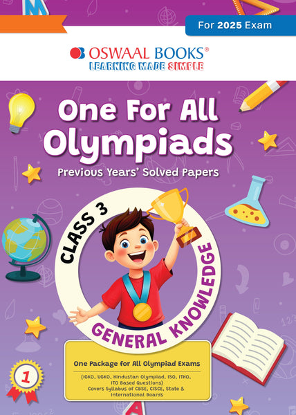 One for All Olympiads Chapter-wise Previous Years' Solved Papers, Prep-Guide Class 3 General Knowledge For 2025 Exam