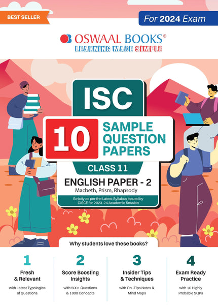 ISC 10 Sample Question Papers Class 11 English-2 For 2024 Exams (Based On The Latest CISCE/ ISC Specimen Paper)