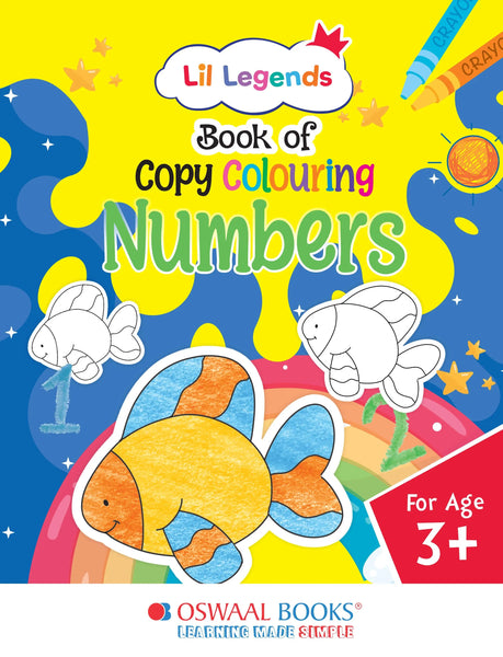 Lil Legends Book of Copy Colouring for kids,To Learn About Numbers 1-10, Age 3 +