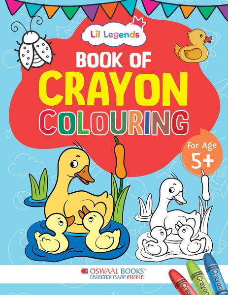 Lil Legends Creative Crayon Colouring Book For 5+ Year Old Kids | Creative Copy Colouring Activity Book