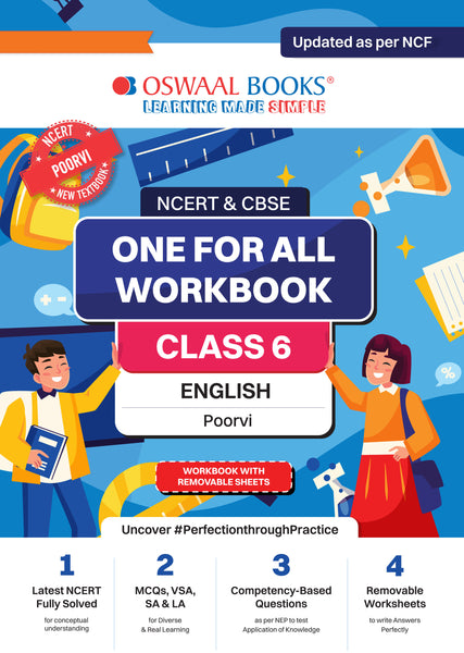 NCERT & CBSE One for all Workbook | English | Class 6 | Updated as per NCF | MCQ's | VSA | SA | LA | For Latest Exam