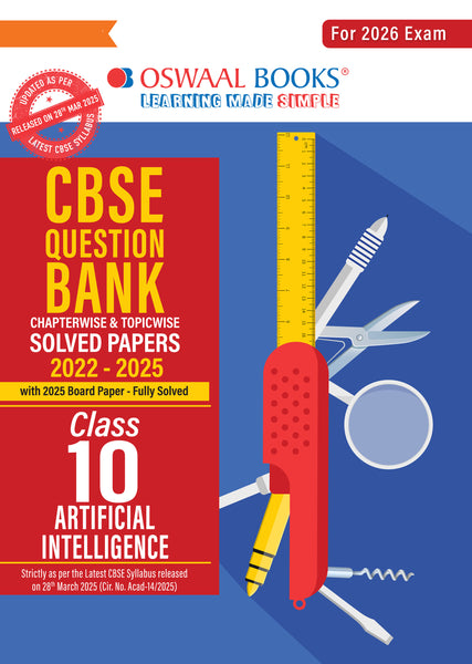 CBSE Question Bank Chapterwise and Topicwise Solved Papers Class 10 Artificial Intelligence For Exam 2026