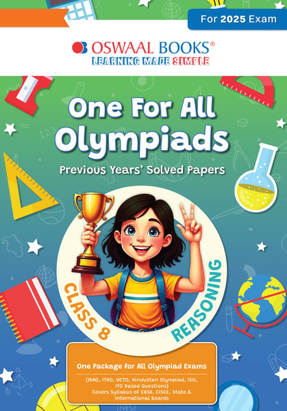 One for All Olympiads Chapter-wise Previous Years' Solved Papers, Prep-Guide Class 8 Reasoning For 2025 Exam