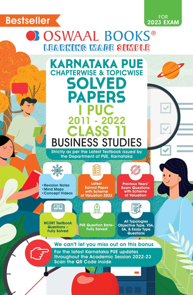 Karnataka PUE Solved Papers I PUC Class 11 Business Studies Book Chapterwise & Topicwise (For 2023 Exam)