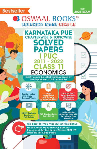 Karnataka PUE Solved Papers I PUC Class 11 Economics Book Chapterwise & Topicwise (For 2023 Exam)