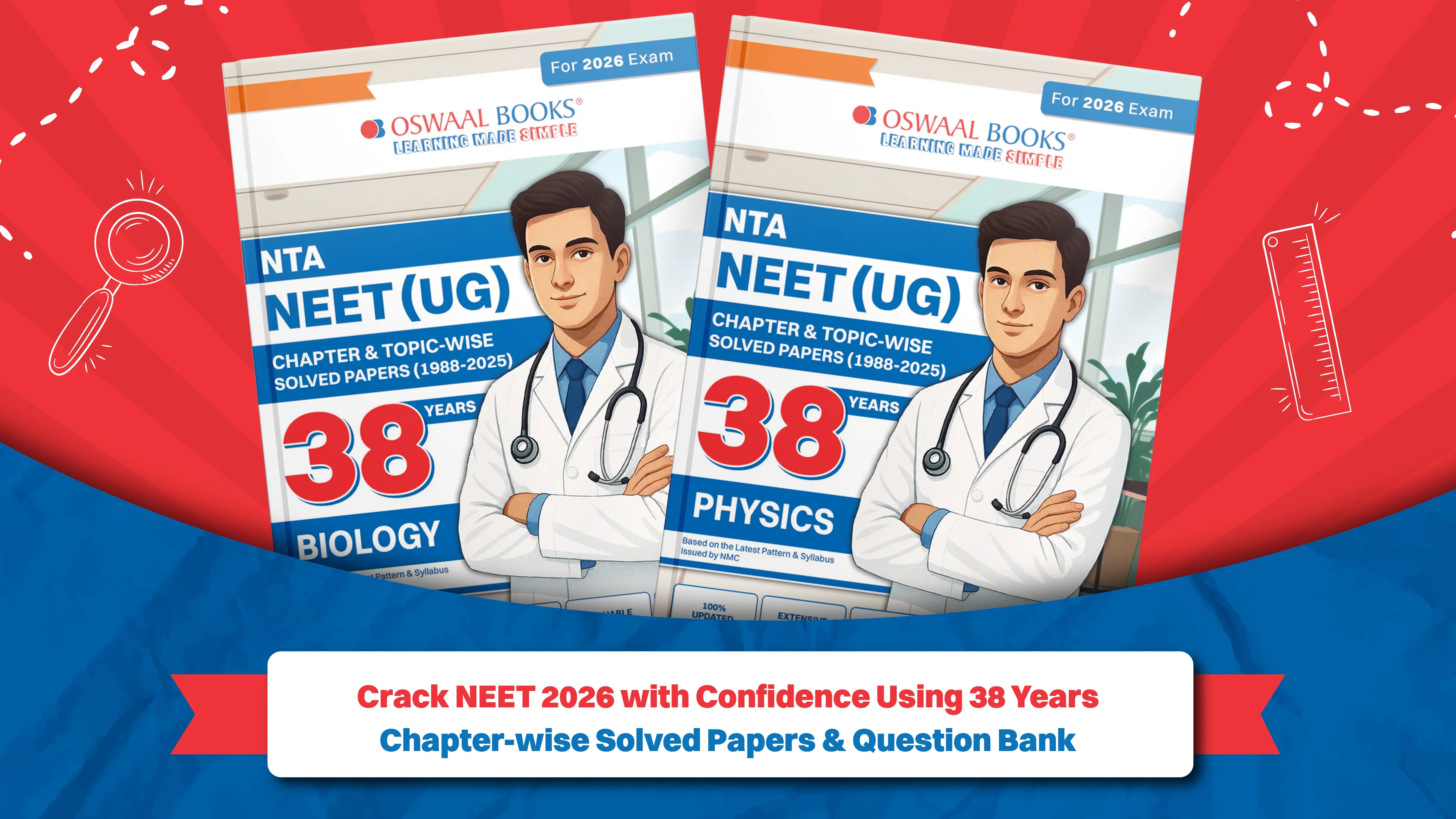 Crack NEET 2026 with Confidence Using NEET 38 Years Chapter-wise Solved Papers & Question Bank