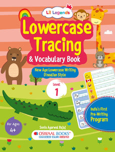 Lowercase Tracing & Vocabulary Book for Kids Age 4+ | Fun Writing Practice Workbook with A–Z Letters, Pictures & Guided Tracing | Level 1