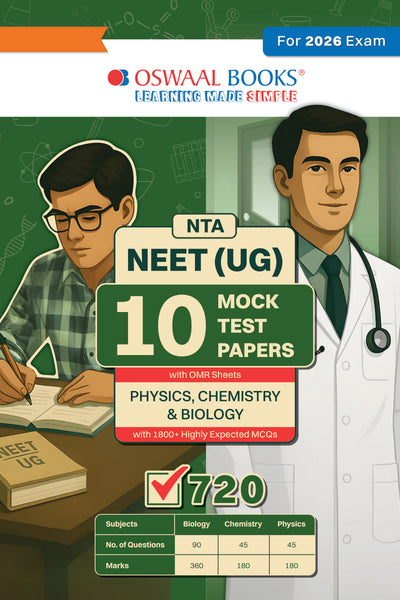 NEET (UG) 10 Mock Test Papers Based on Latest NTA Pattern | Physics, Chemistry & Biology| For 2026 Exam
