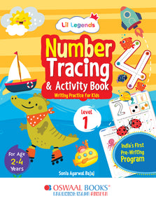 Lil Legends Number Tracing & Activity Book, Level-1 | Writing Practice Book for Kids | Age-2 to 4 Years|